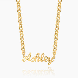 Custom Name Necklace W/ CUBAN CHAIN